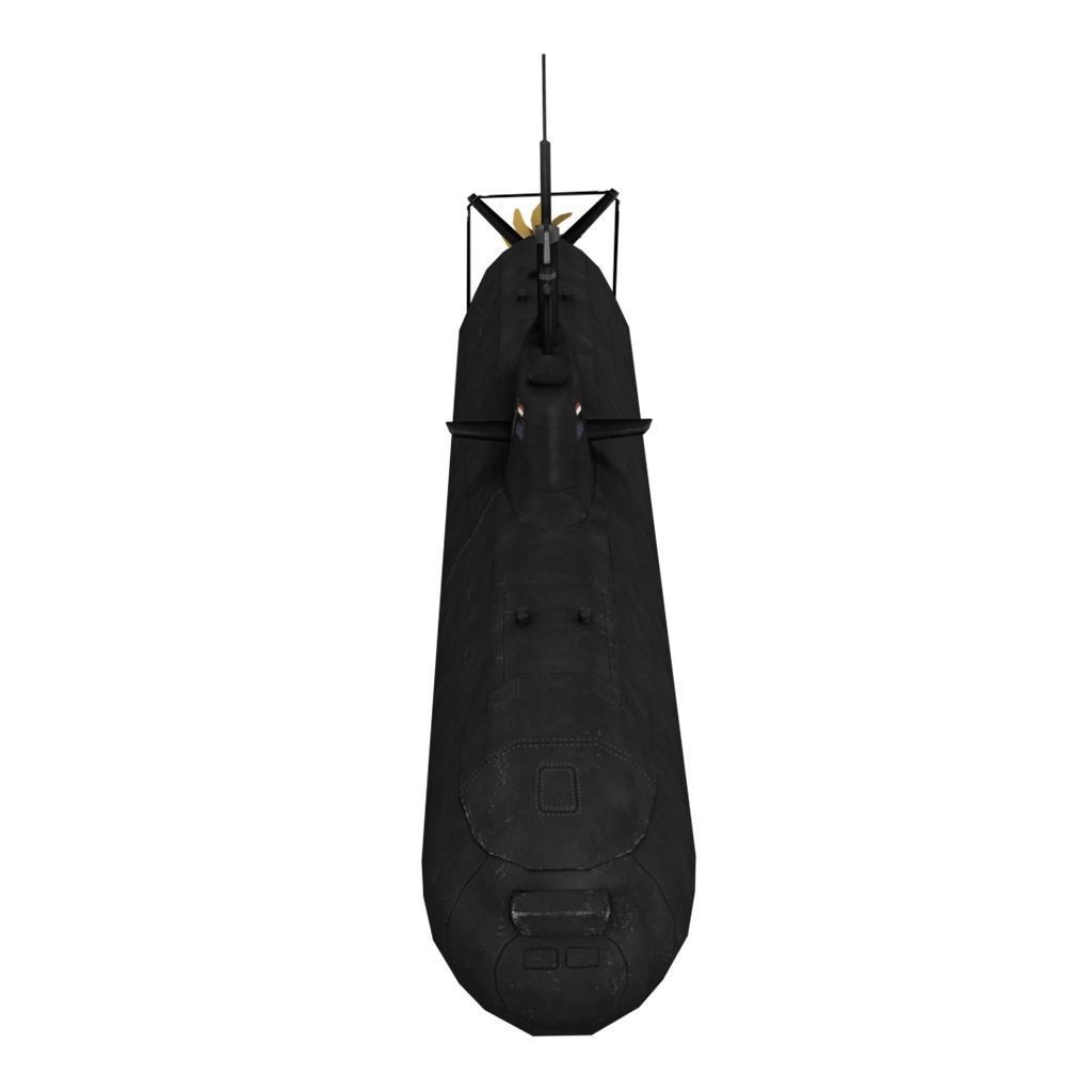 Submarine Changbogo Class KRI Nagapasa 402 Low-poly 3D model_5