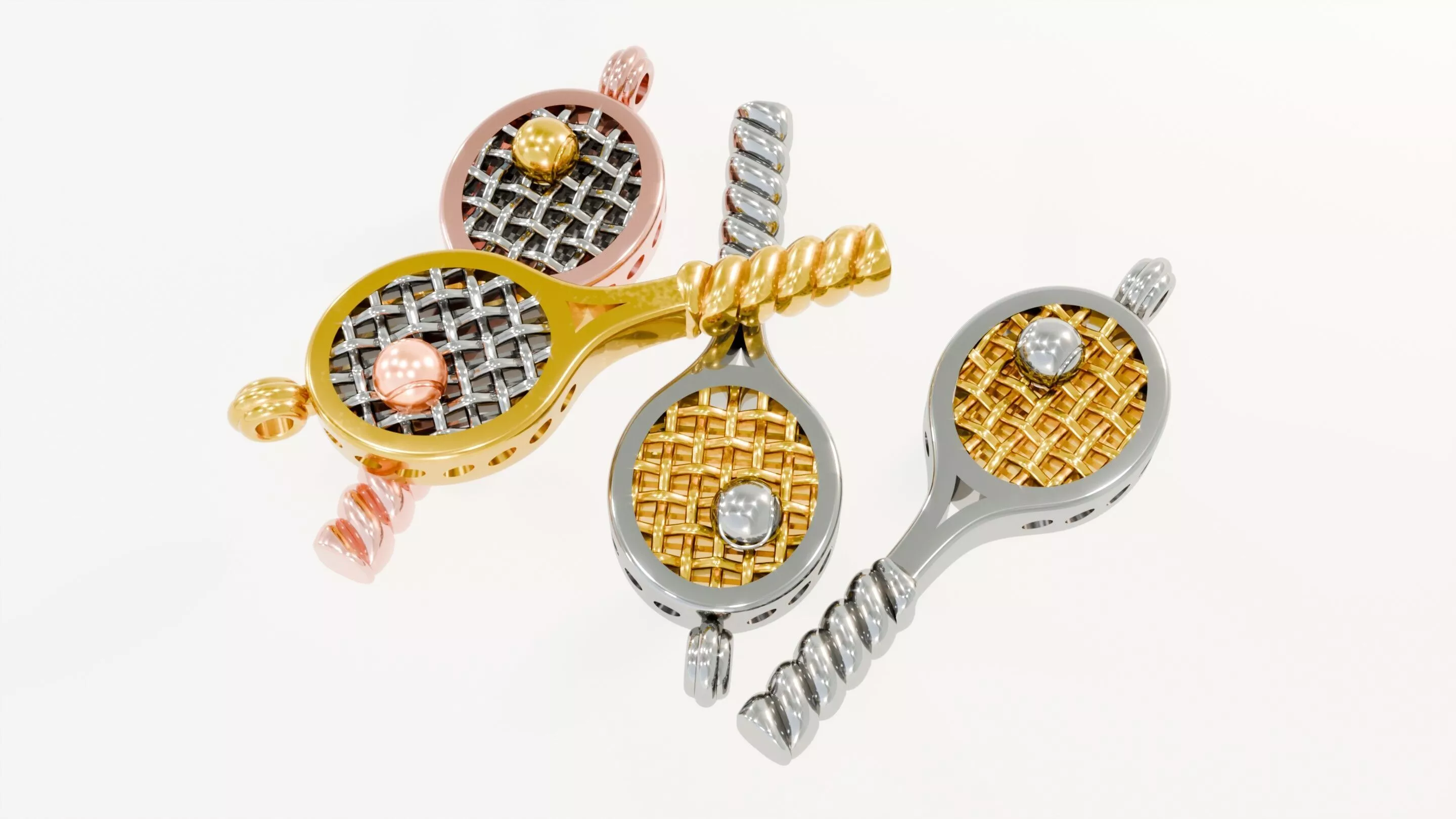 Badminton Pendant 3D print model
