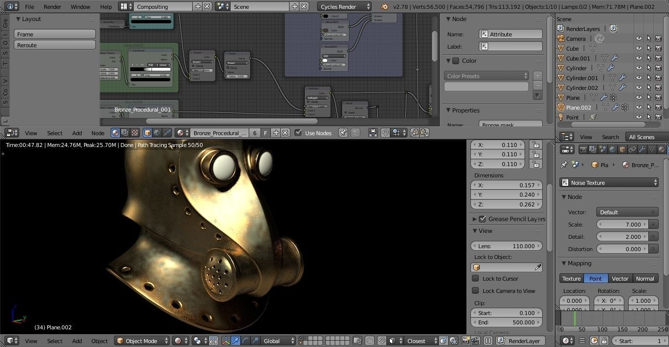 Steampunk helmet Free low-poly 3D model_3