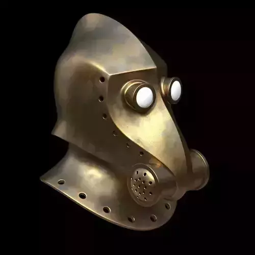 Steampunk helmet Free low-poly 3D model