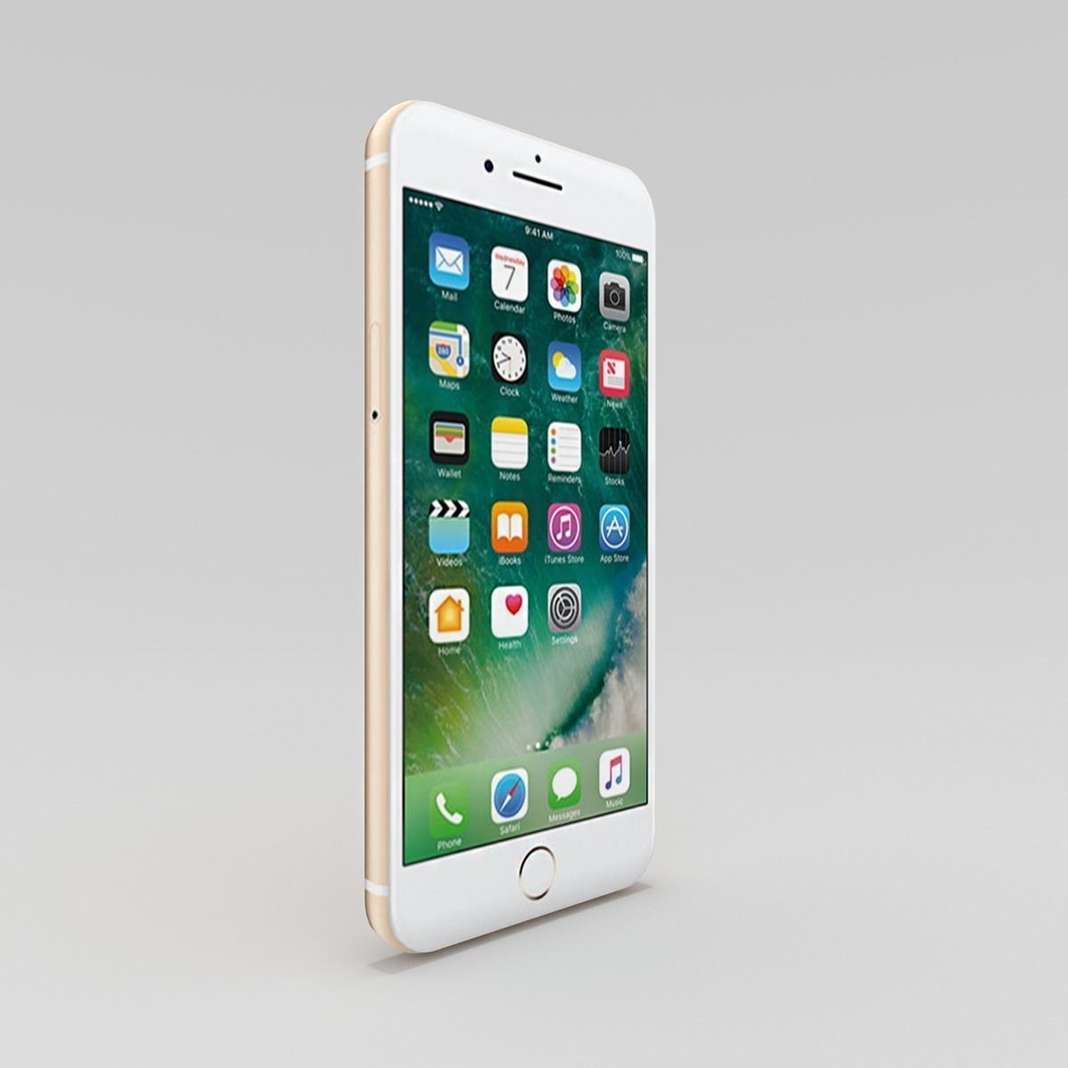 iPhone 7 Plus - Gold Low-poly 3D model_2