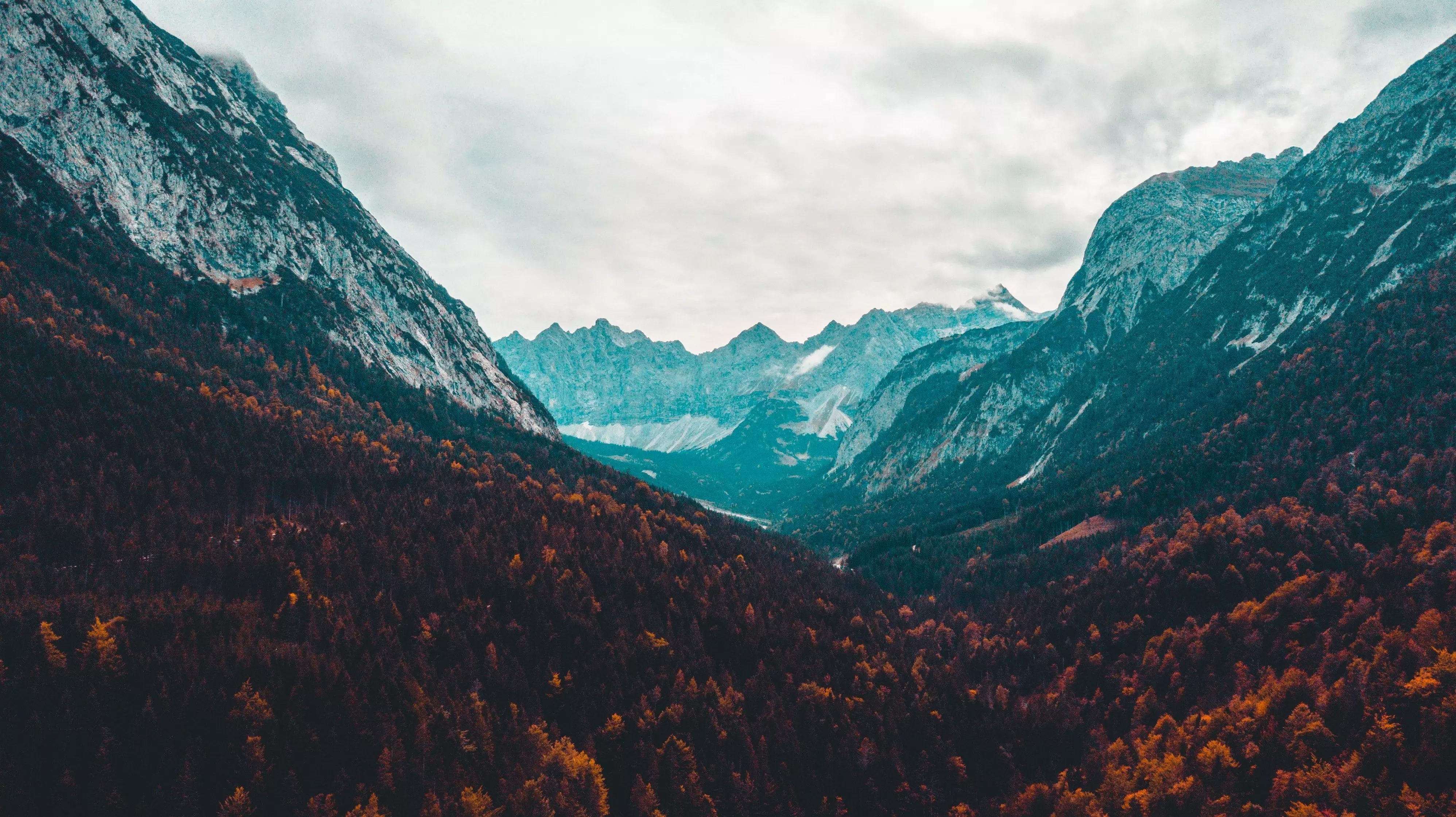 Crayons autumn in alps hd wallpaper 3D model