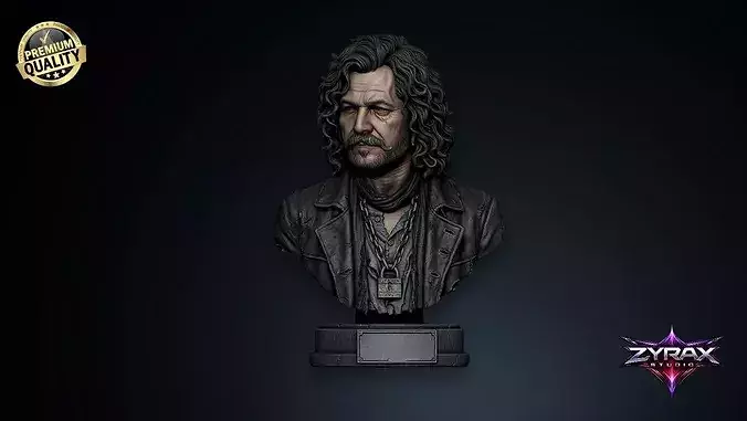 Sirius Black Bust STL Harry Potter 3D Print Sculpture Model