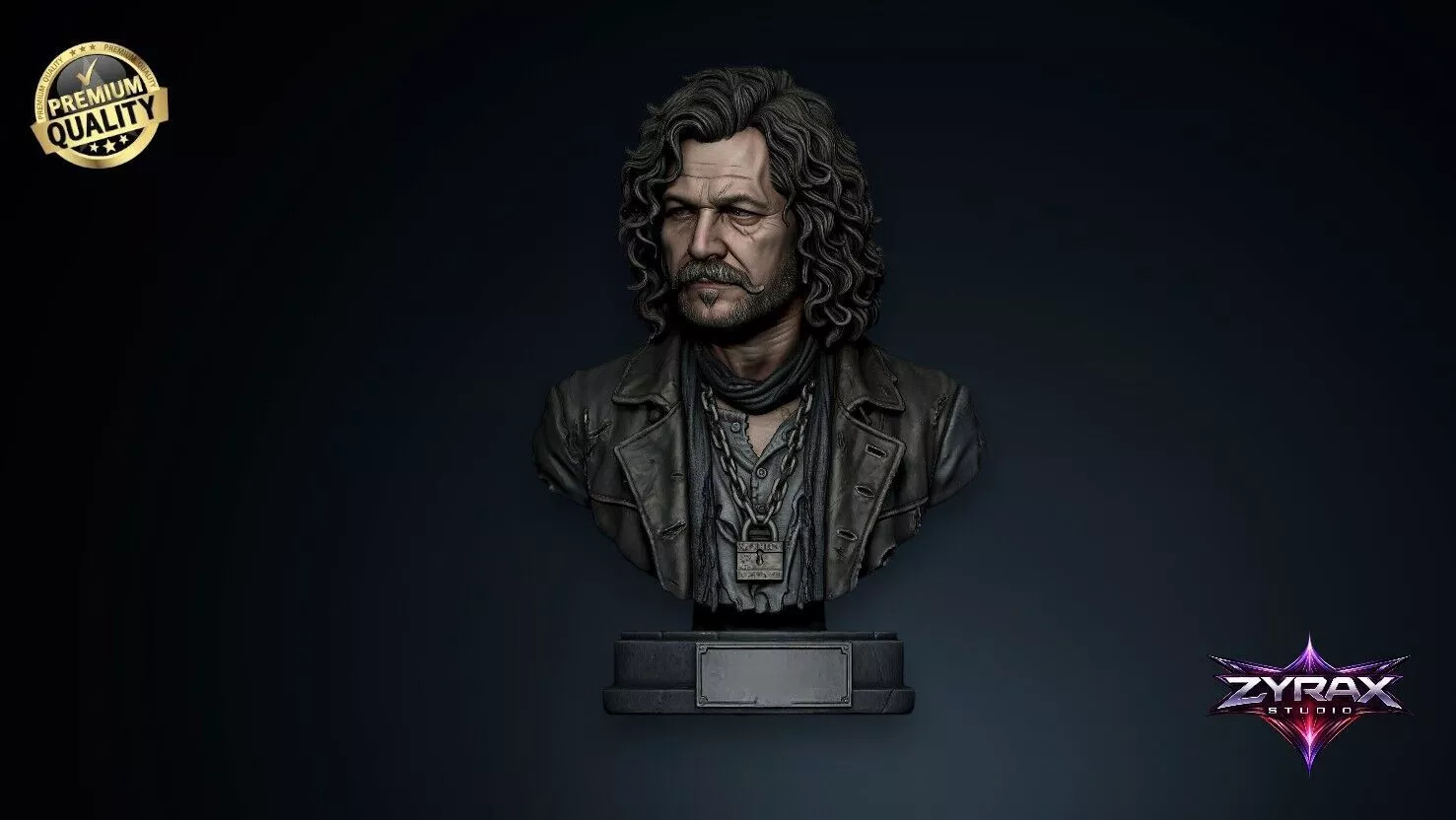 Sirius Black Bust STL Harry Potter 3D Print Sculpture Model 3D print model
