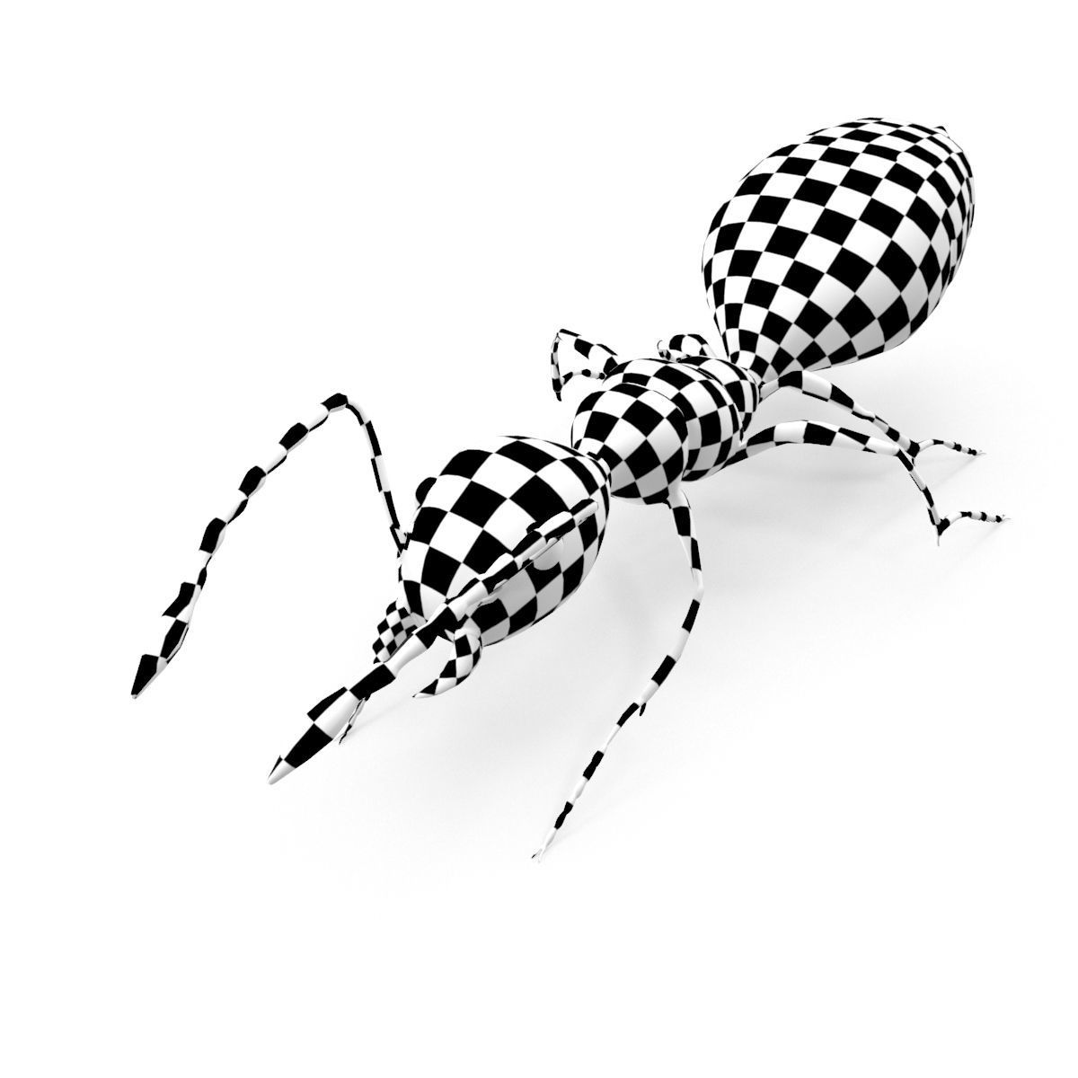 Ant Model chocolate 3D model_4