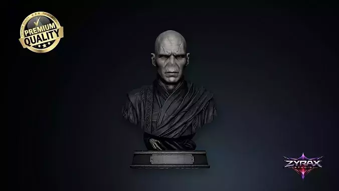 Voldemort Bust STL Harry Potter 3D Print Sculpture Model