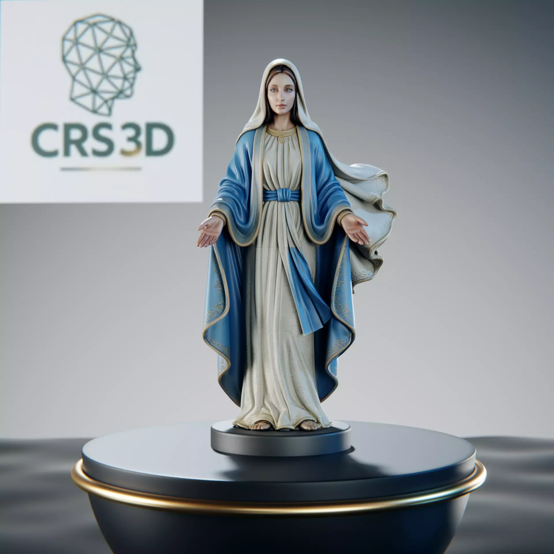 Virgin Mary Sacred Statue - Mother of Jesus Religious 3D print model