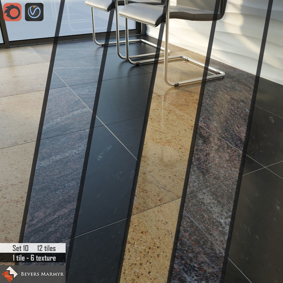 Bevers Marmyr Set Low-poly 3D model_1