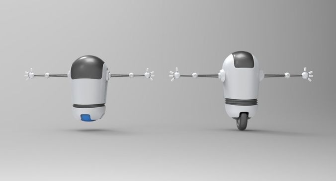 Robots futuristic 3D model