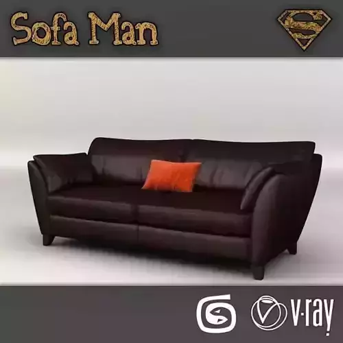 Delaware Sofa Low-poly 3D model