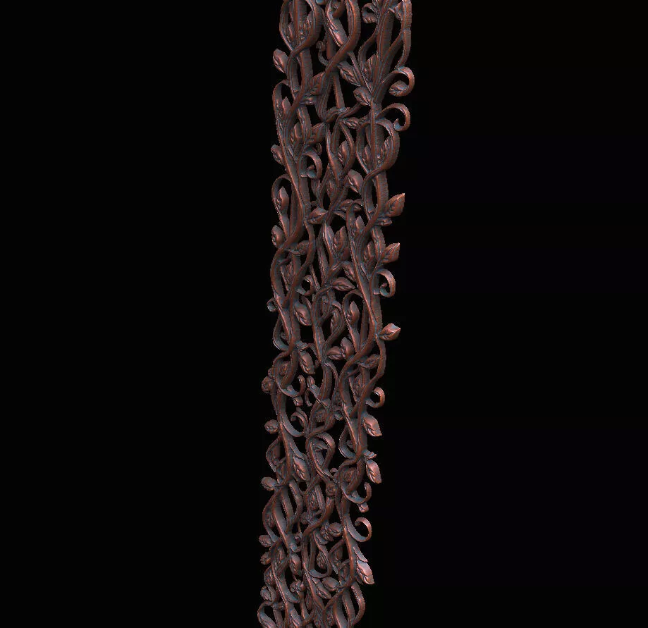 renaissance-organment filigree-vine leafy-scrollwork botanical 3D print model