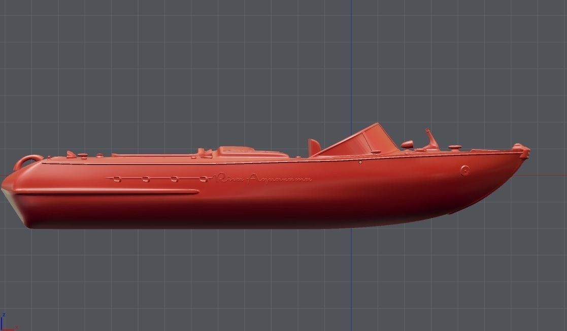 Printable Riva Aquarama - 3 Parts  3D print model_7
