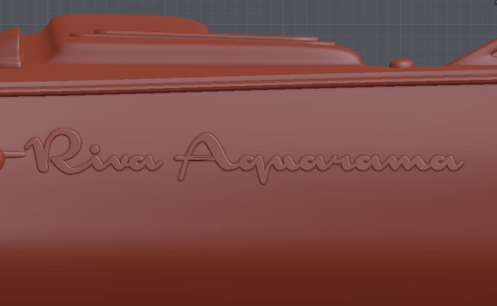 Printable Riva Aquarama - 3 Parts  3D print model_6