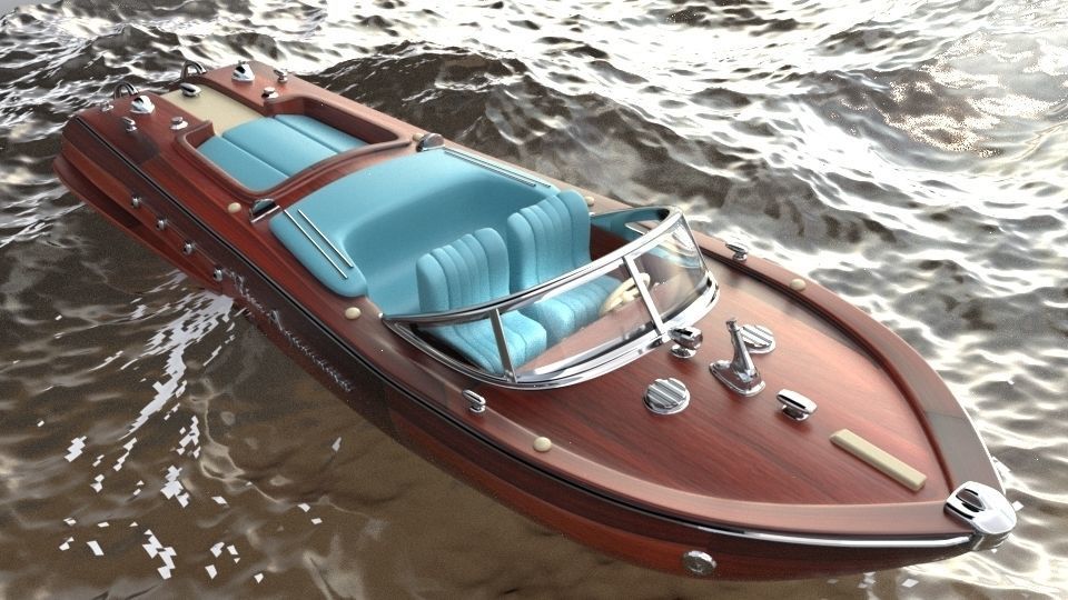 Printable Riva Aquarama - 3 Parts  3D print model_4