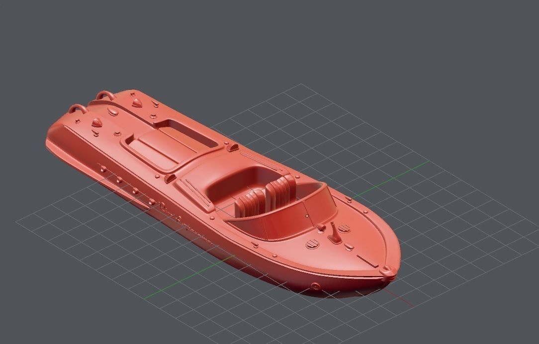 Printable Riva Aquarama - 3 Parts  3D print model_10