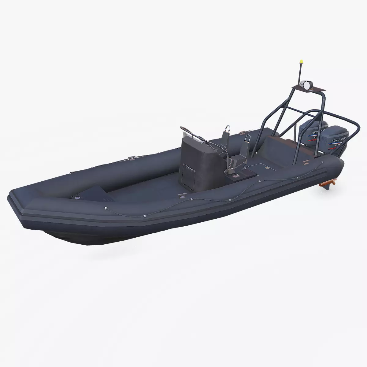 Rigid Inflatable Boat RIB boat Low-poly PBR Low-poly 3D model