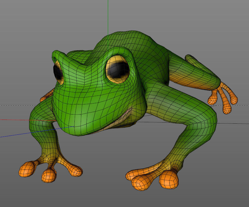 Frog or toad Low-poly 3D model_4
