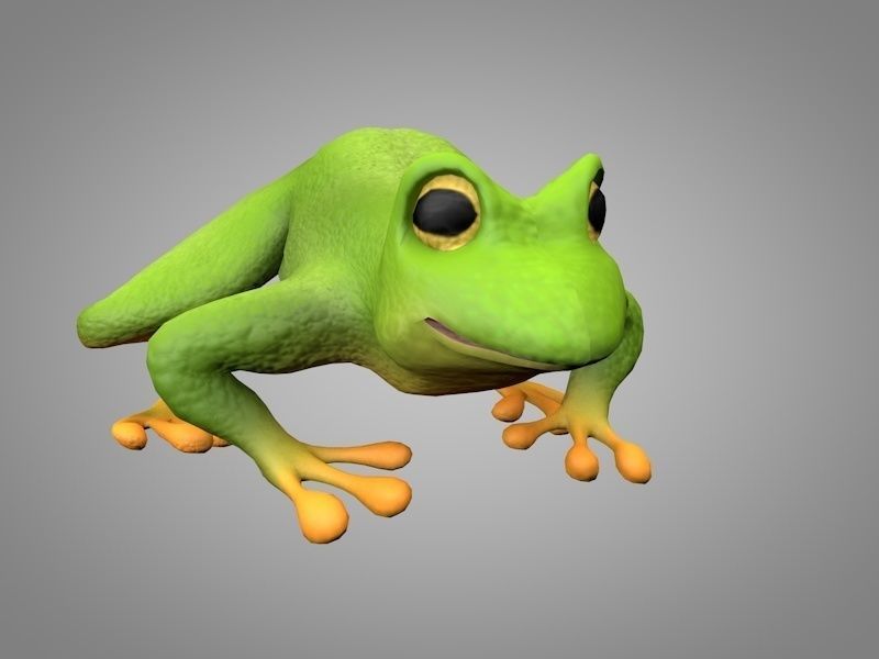 Frog or toad Low-poly 3D model_1