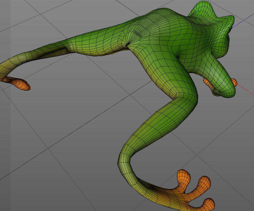 Frog or toad Low-poly 3D model_5