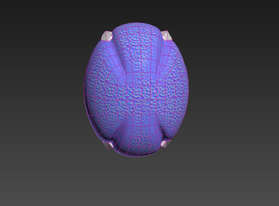 Pollens ball with spikes 3D model_12