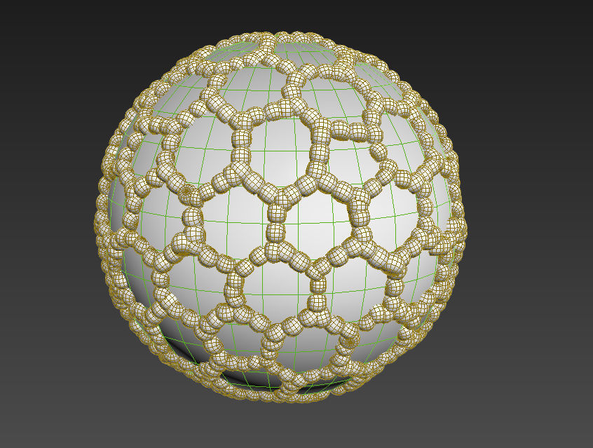 Pollens ball with spikes 3D model_9