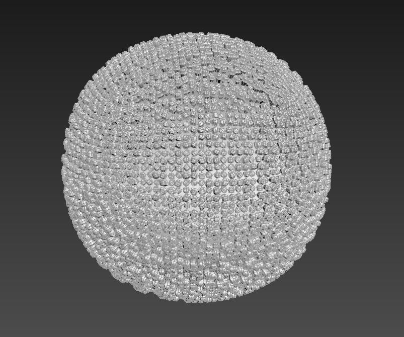 Pollens ball with spikes 3D model_11