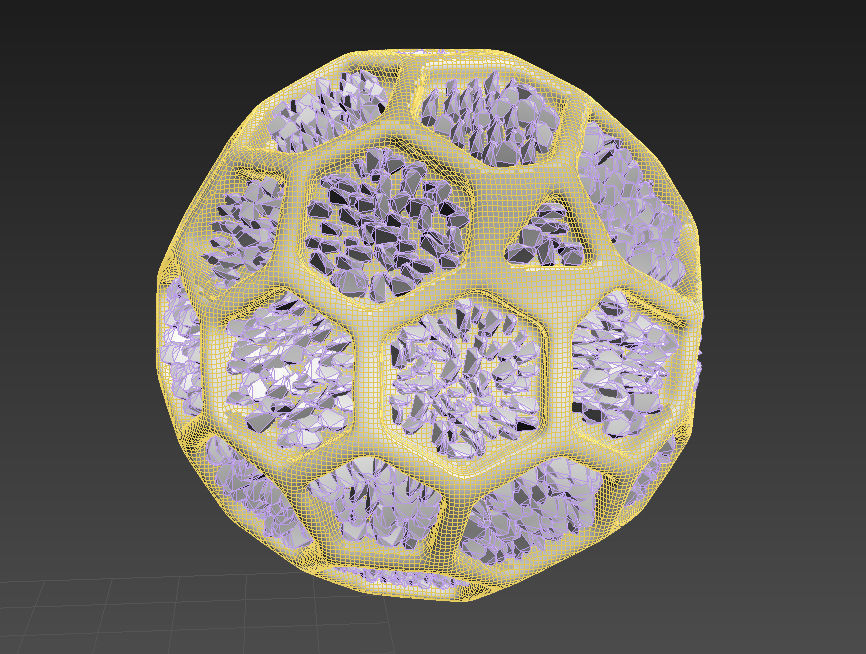 Pollens ball with spikes 3D model_8