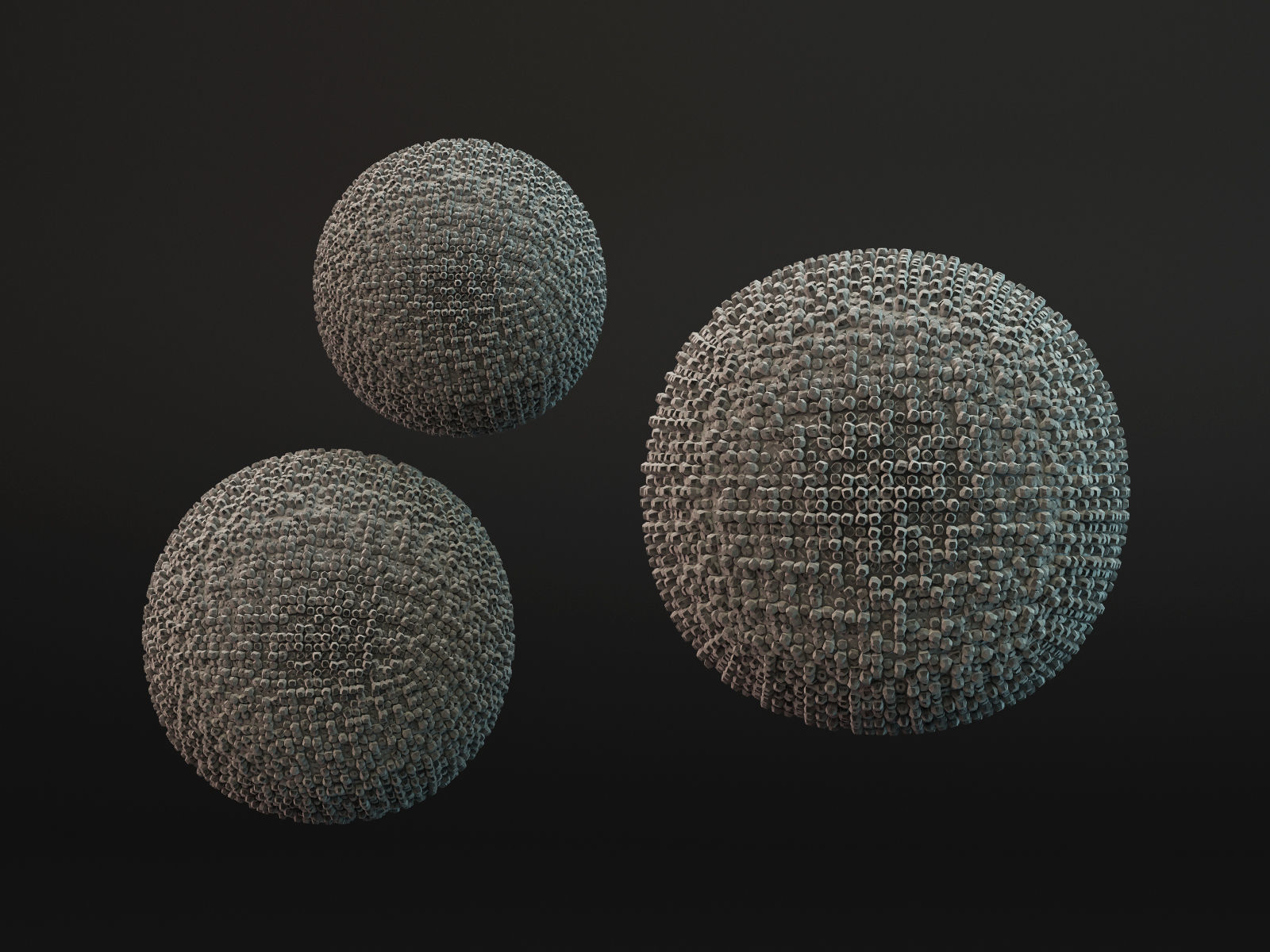 Pollens ball with spikes 3D model_2