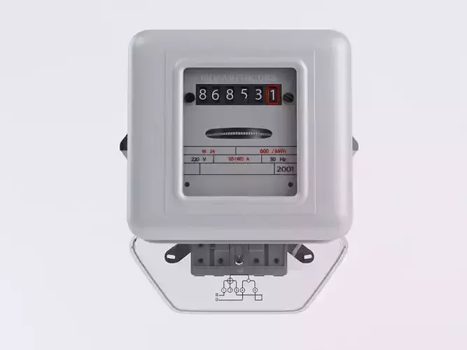 electric meter 3D model