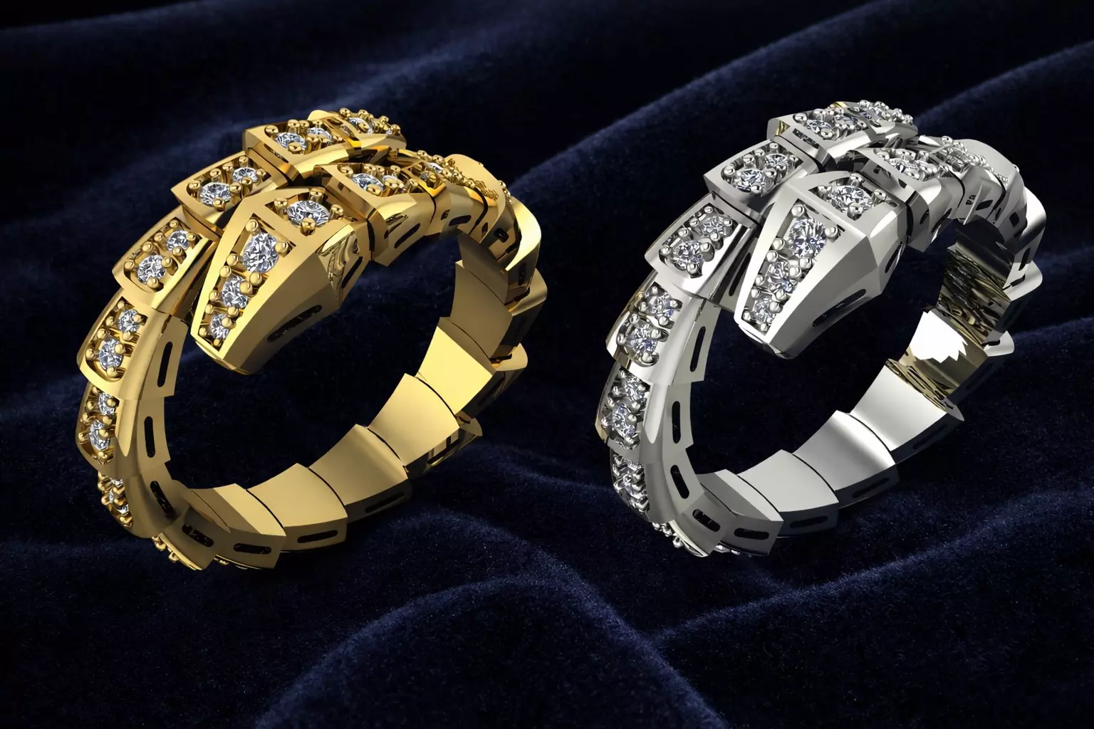 Snake Ring Brand Jewelry Luxury Gold 3D print model