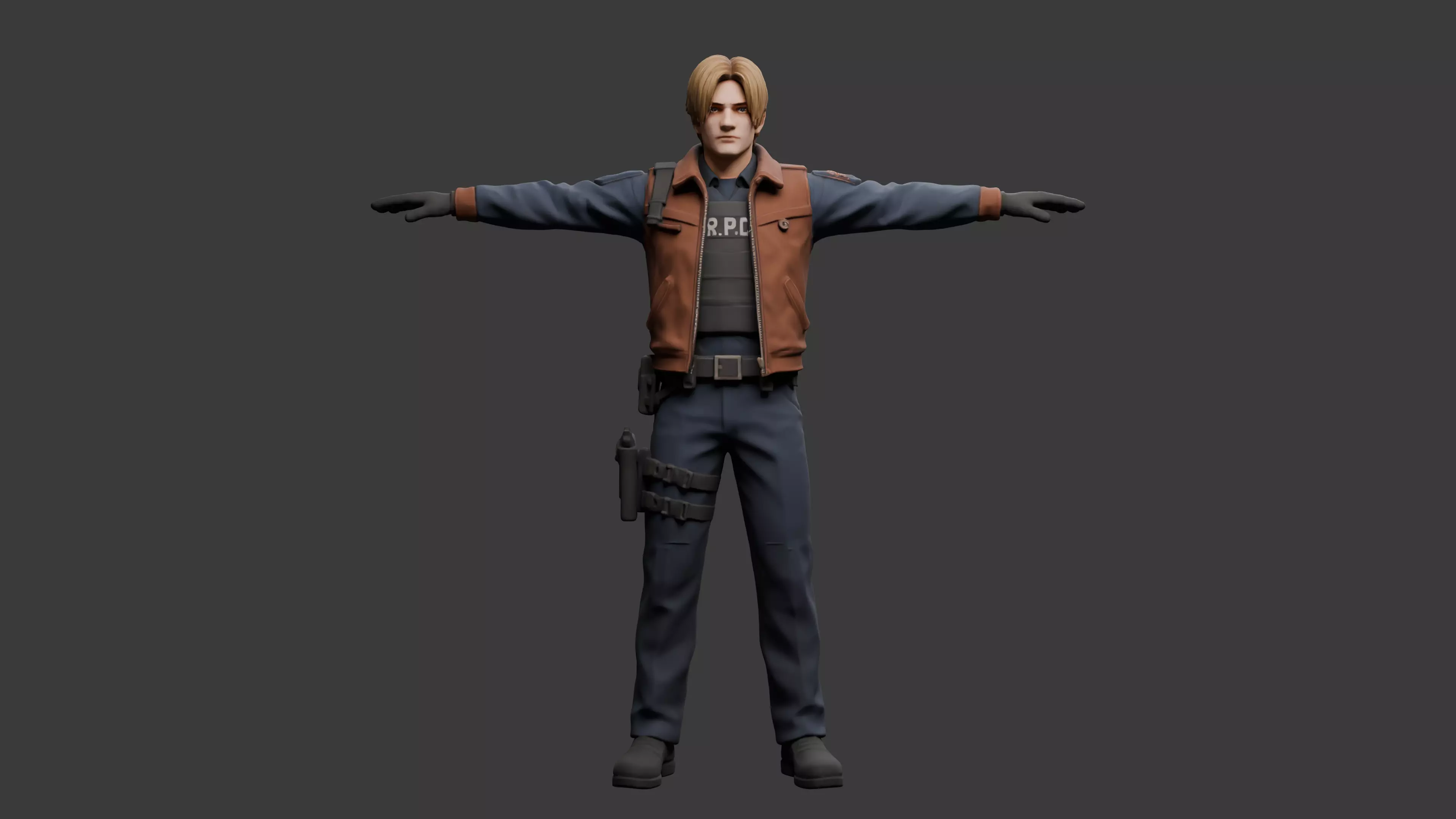Tactical Survival Horror Male Character Free 3D model