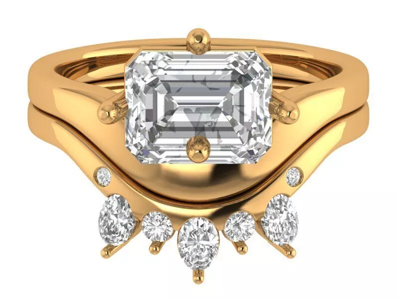 Radiant Engagement Ring 3D print model