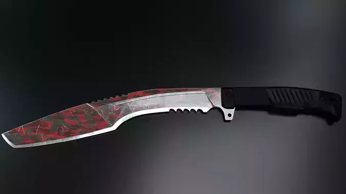 kukri camo knife Free low-poly 3D model