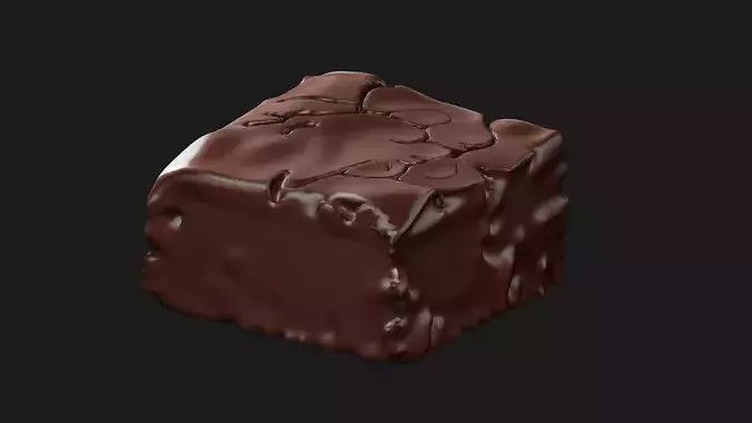 Chocolate Brownie 3D model 2