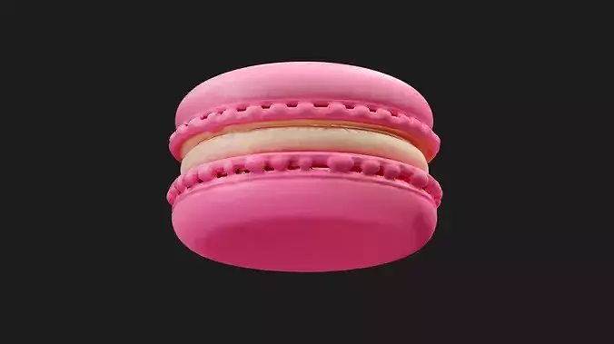 French Macaron Dessert 3D model 7
