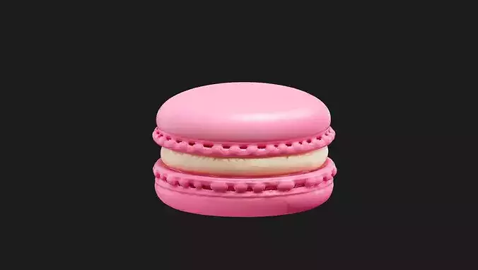 French Macaron Dessert 3D model 3