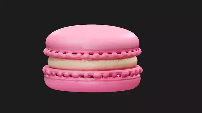 French Macaron Dessert 3D model
