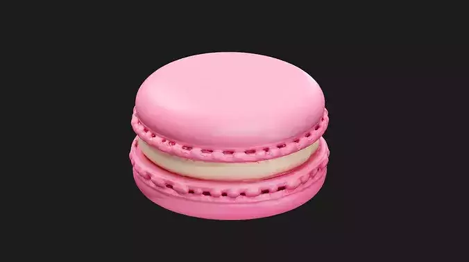 French Macaron Dessert 3D model 4