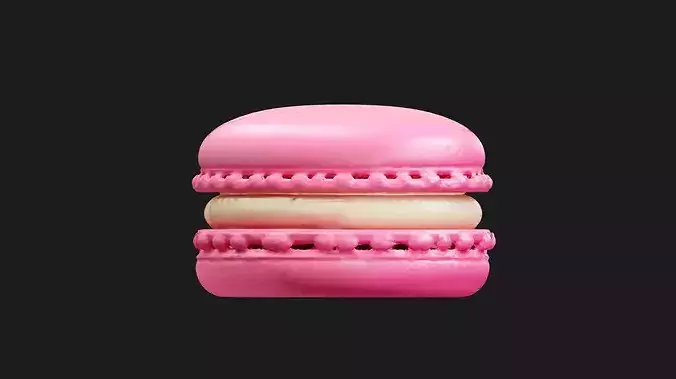French Macaron Dessert 3D model 5