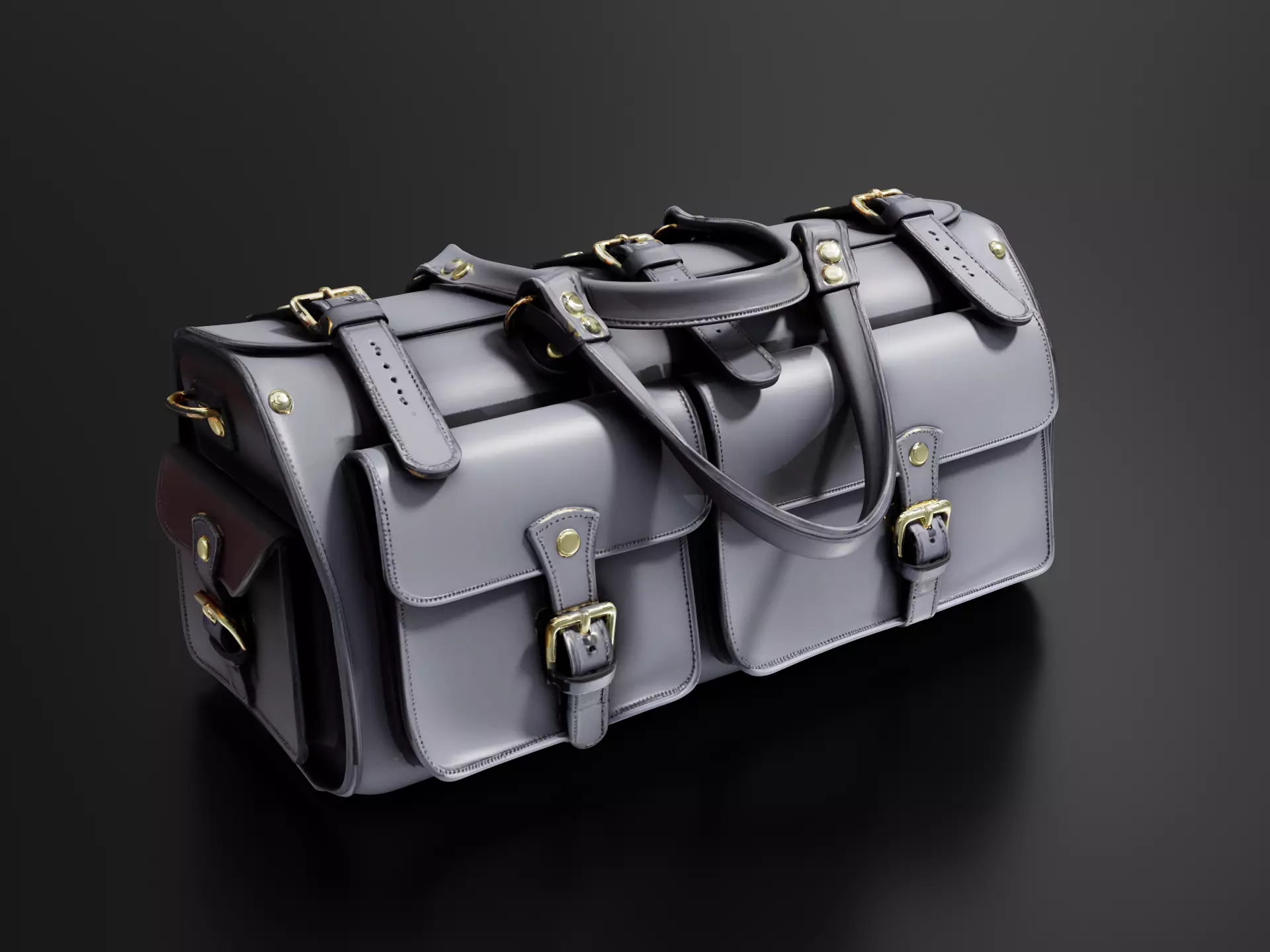 Leather Duffle Bag 02 3D print model