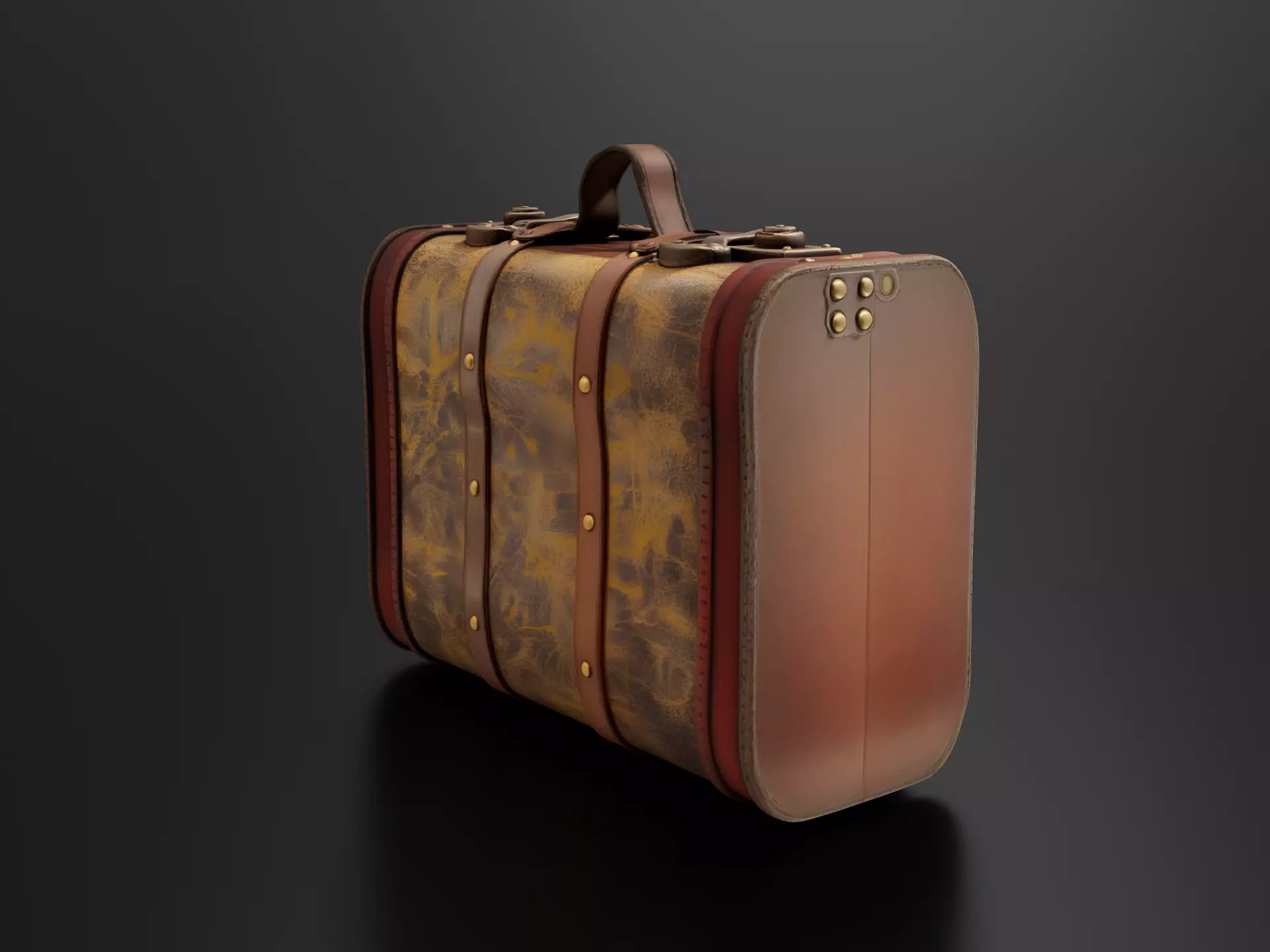 Leather suitcase 3D print model