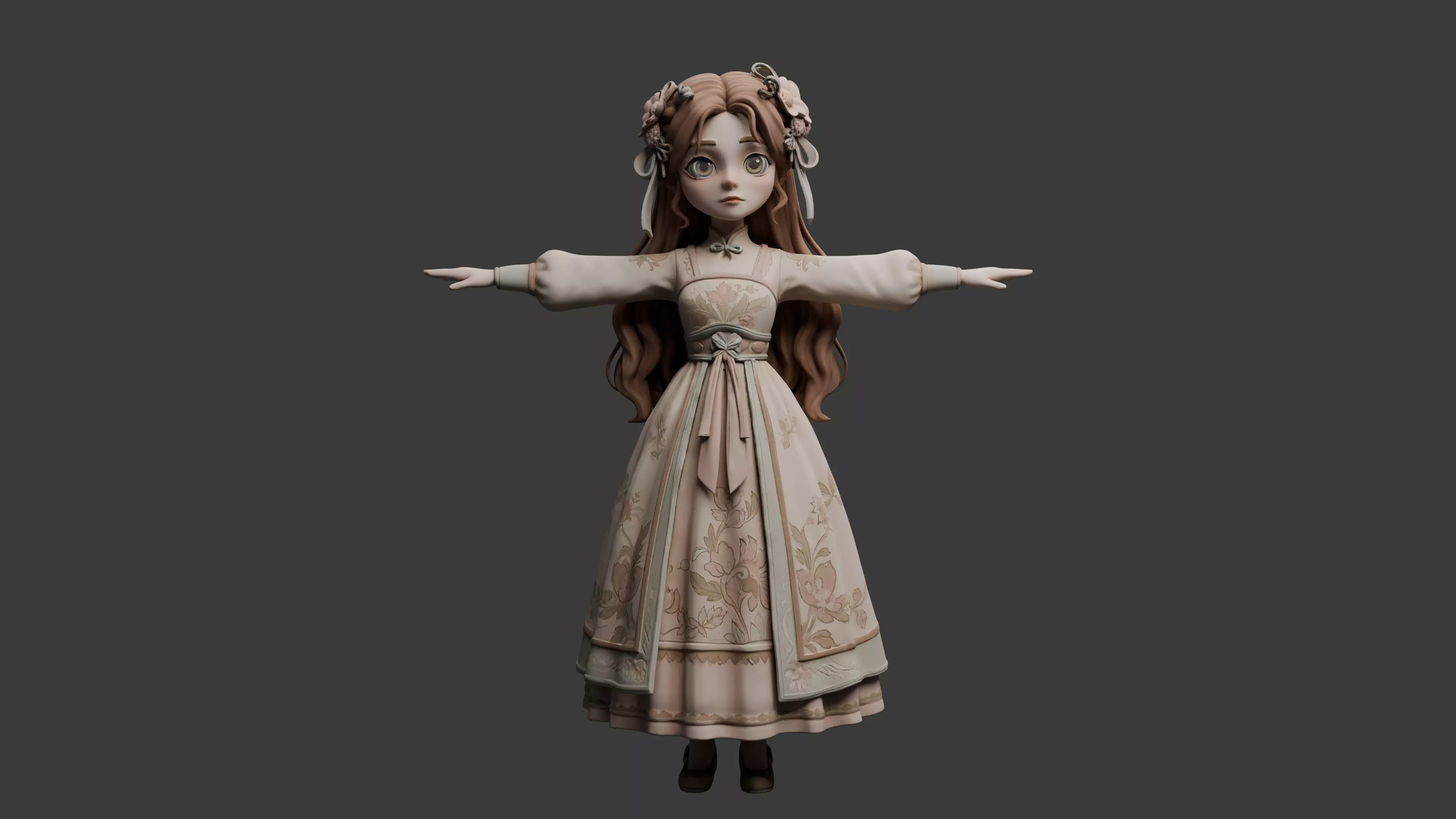 Cute Princess Character Free 3D model