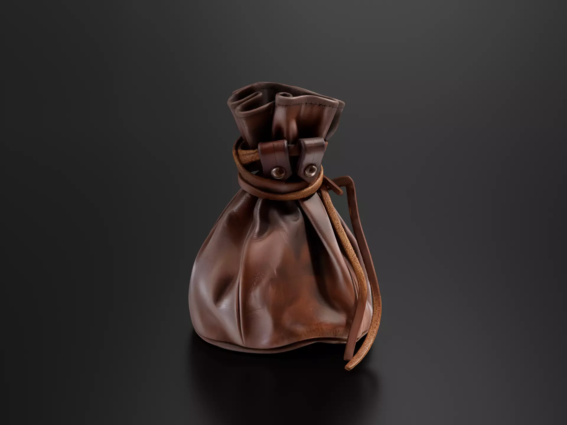 Merchant medieval coin bag 3D print model