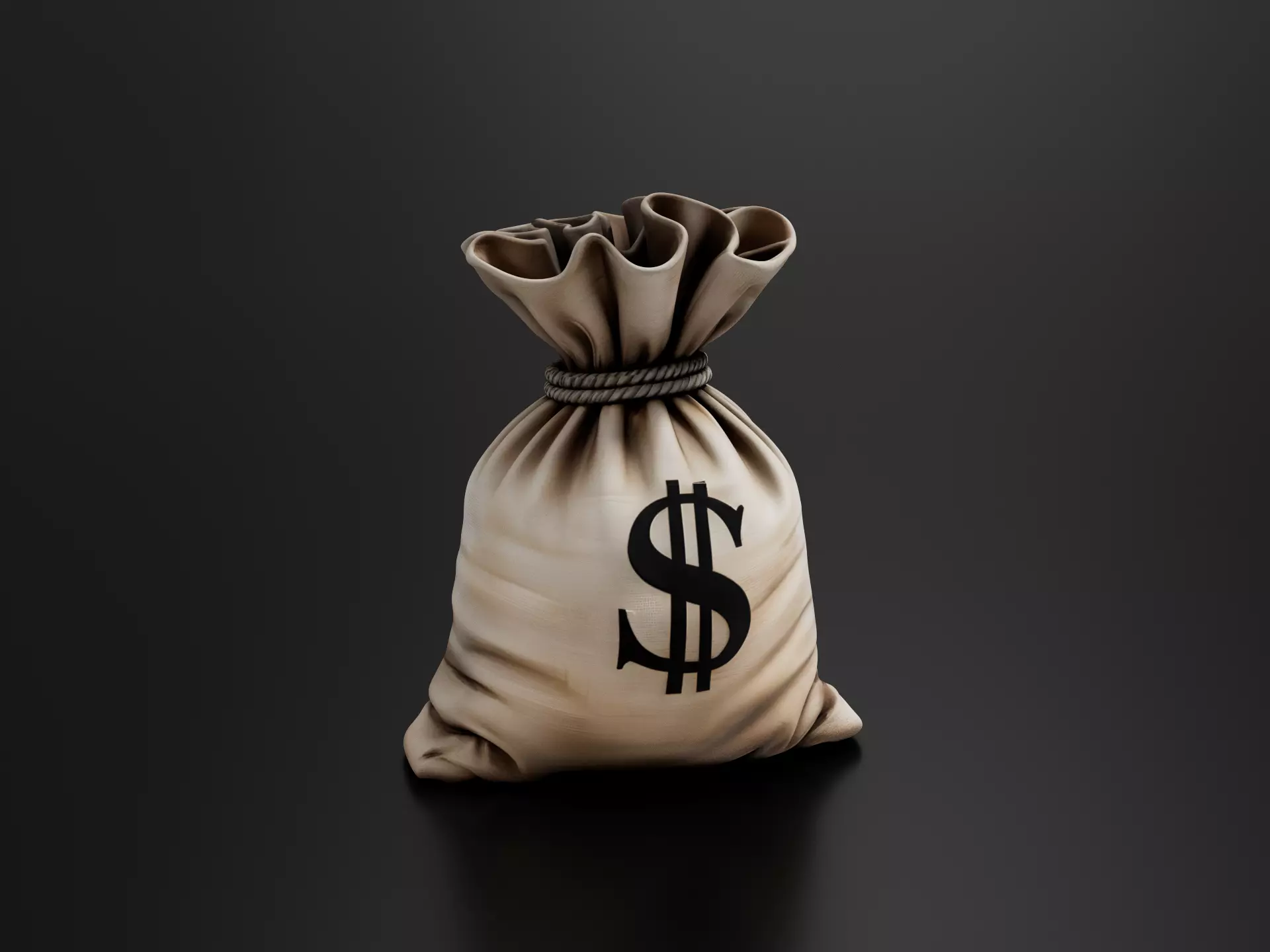 Money bag 3D print model