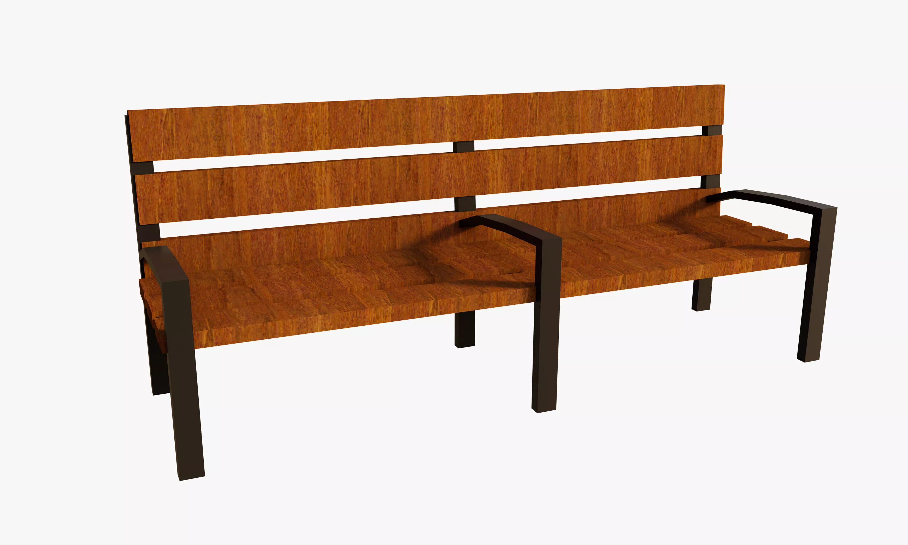 Wood Bench Free 3D model