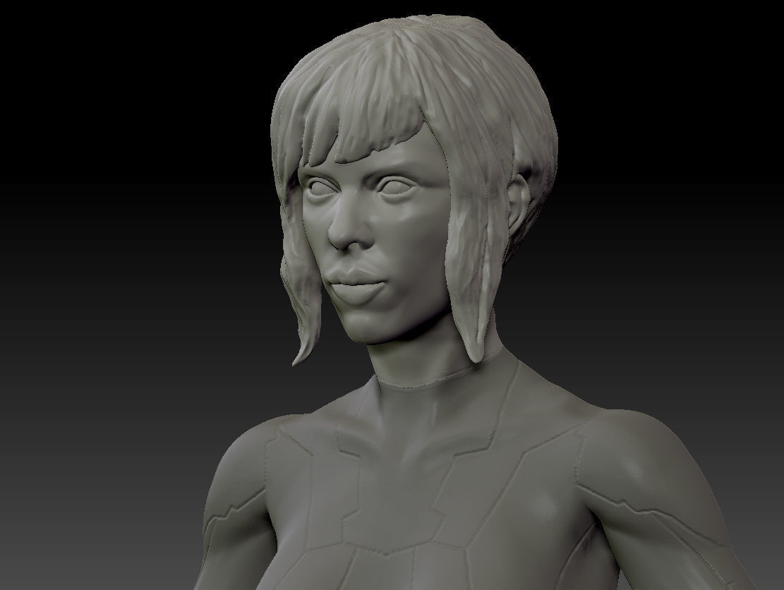 Scarlett Johansson Ghost In The Shell Major 3D print model_12