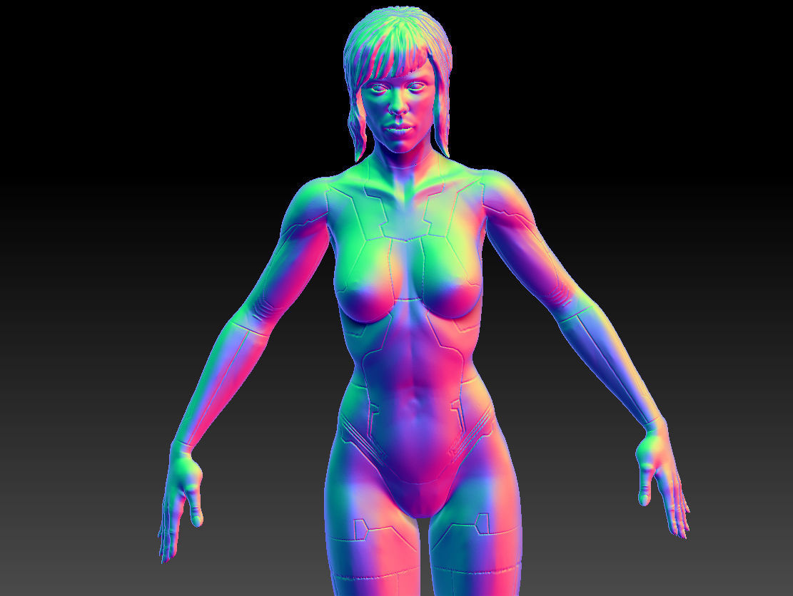 Scarlett Johansson Ghost In The Shell Major 3D print model_7