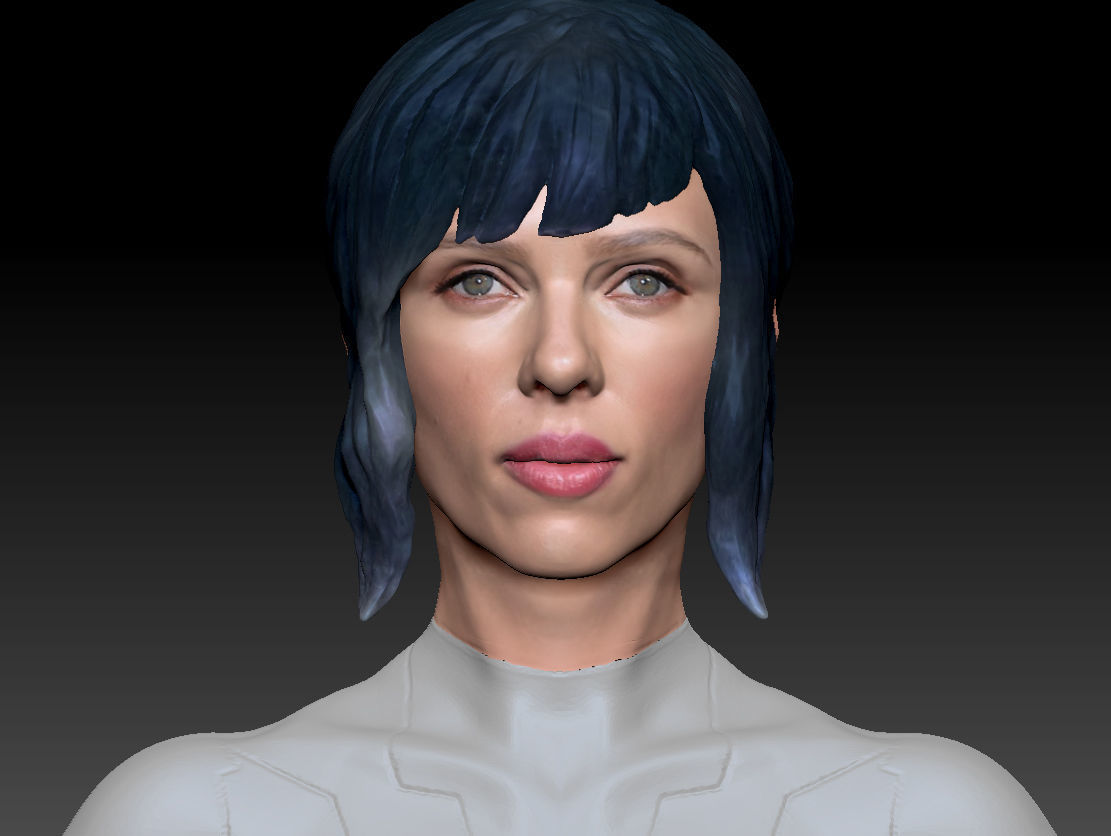 Scarlett Johansson Ghost In The Shell Major 3D print model_9