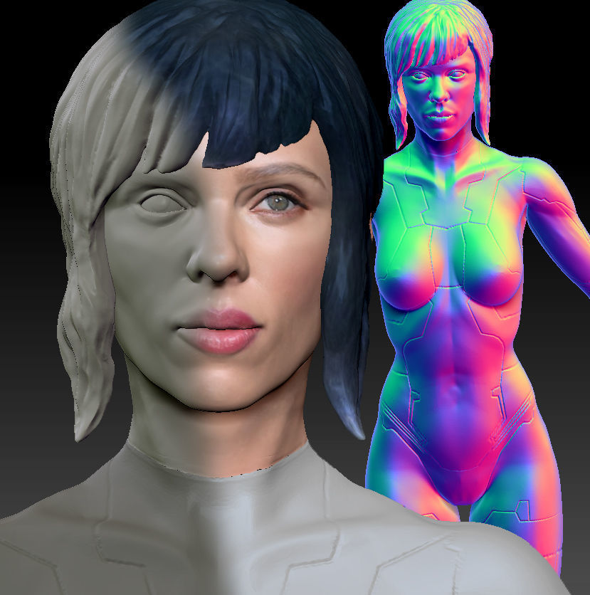 Scarlett Johansson Ghost In The Shell Major 3D print model_0