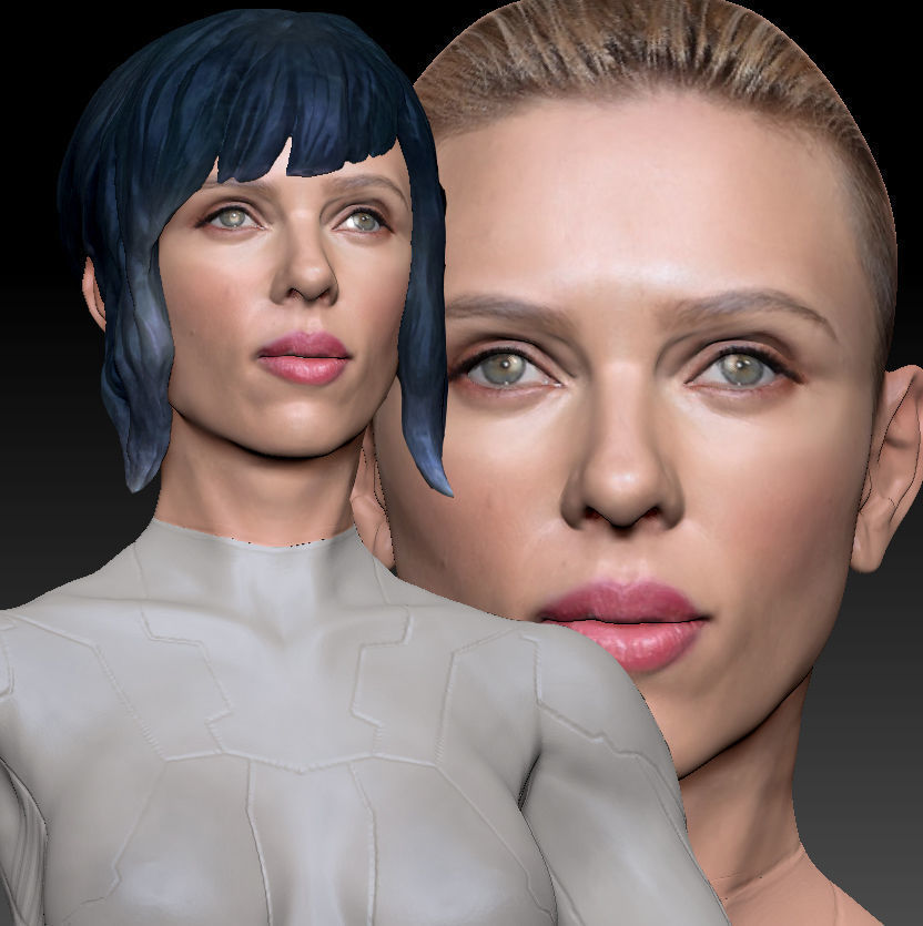 Scarlett Johansson Ghost In The Shell Major 3D print model_2